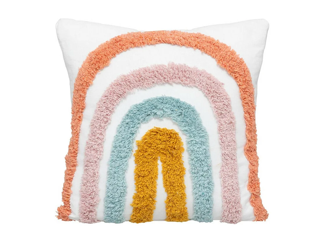 Coussin Enfant "Arc-en-Ciel" 38x38cm Multicolore