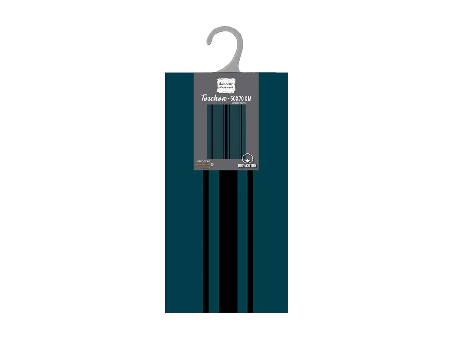 Torchon en Coton Tissé "Comptoir" 50x70cm Marine