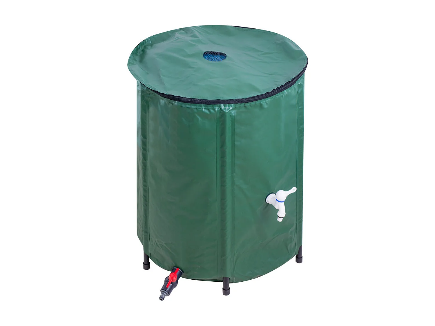 Réservoir d'eau de pluie 200L en PVC avec robinet et vanne de vidange