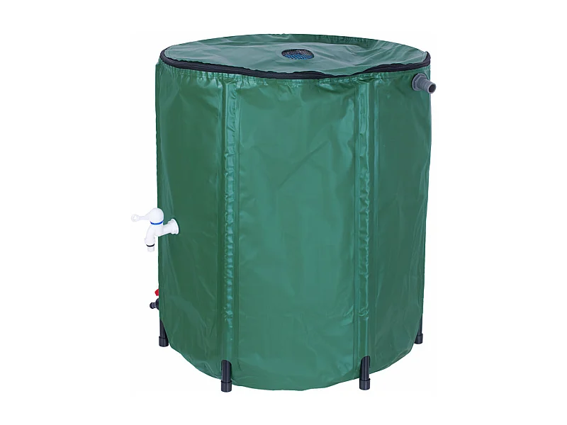 Réservoir d'eau de pluie 200L en PVC avec robinet et vanne de vidange