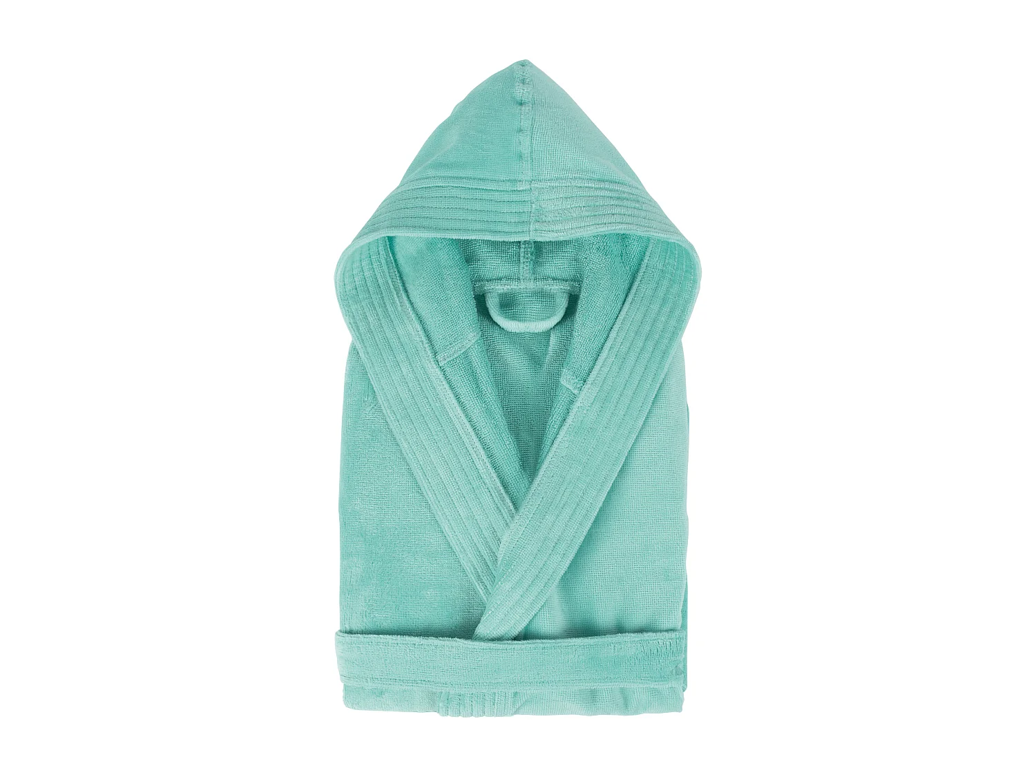 Peignoir à capuche enfant COOL coton 8 ANS velours vert Aguaverde