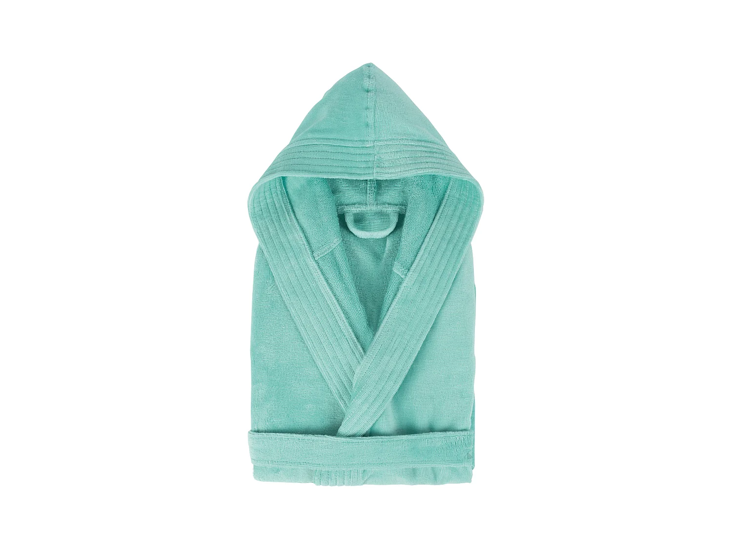 Peignoir à capuche enfant COOL coton 8 ANS velours vert Aguaverde