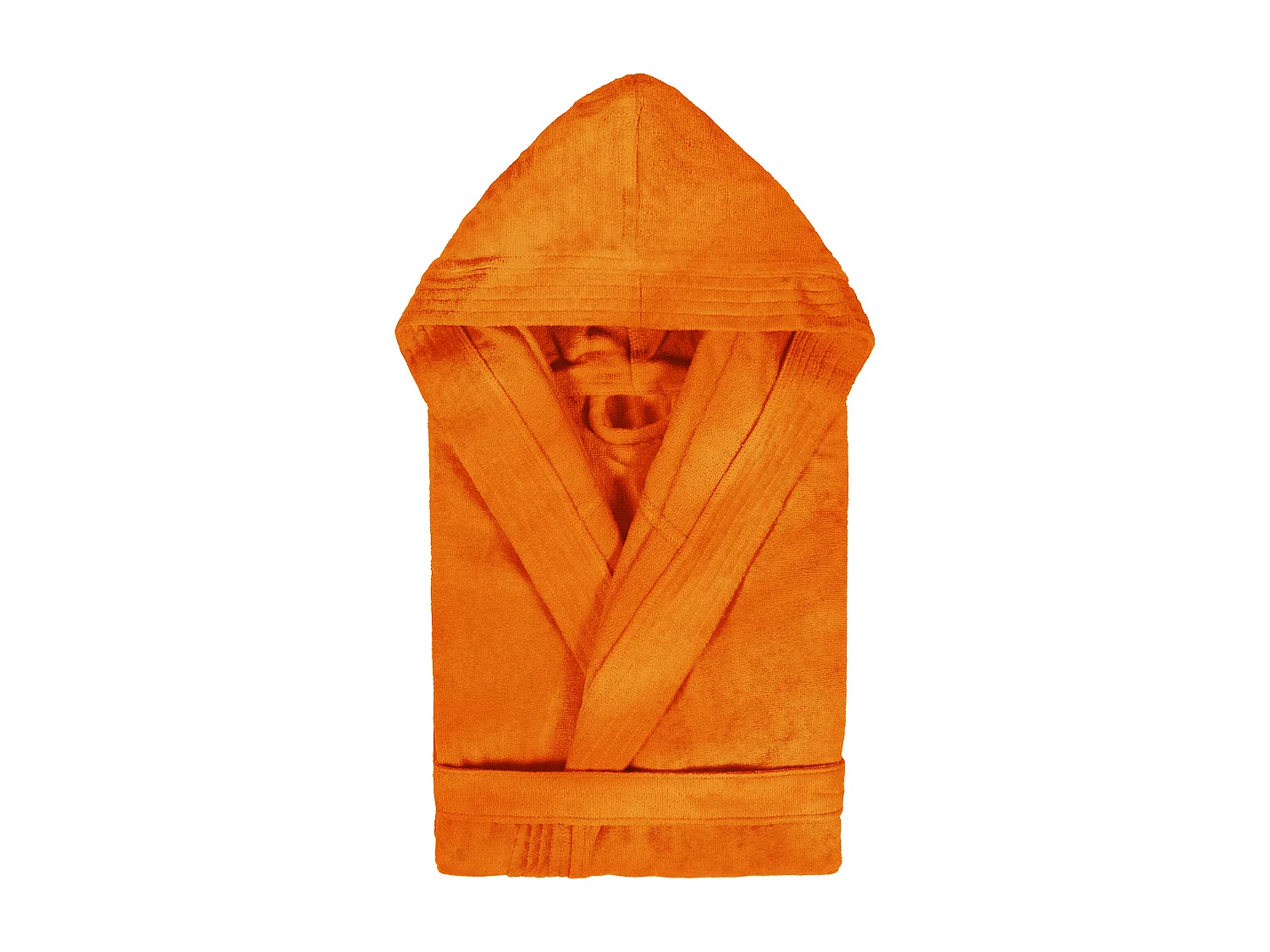 Peignoir à capuche enfant COOL coton 8 ANS velours Orange