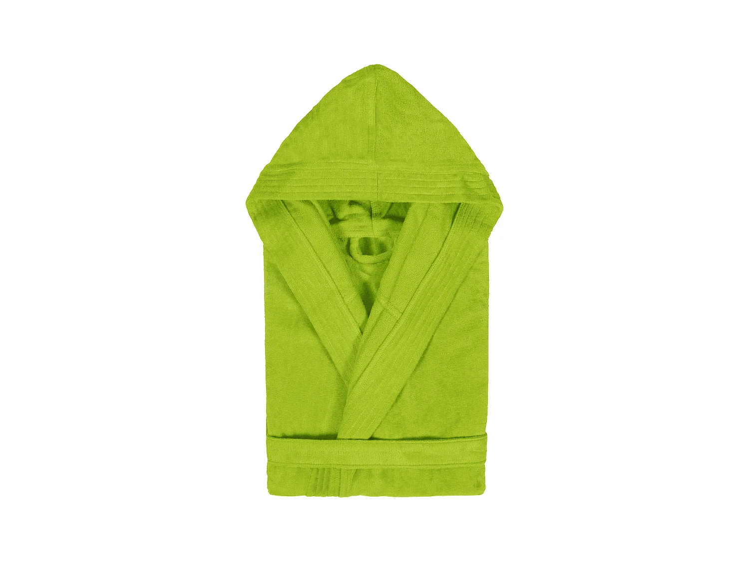 Peignoir à capuche enfant COOL coton 8 ANS velours vert Pistache