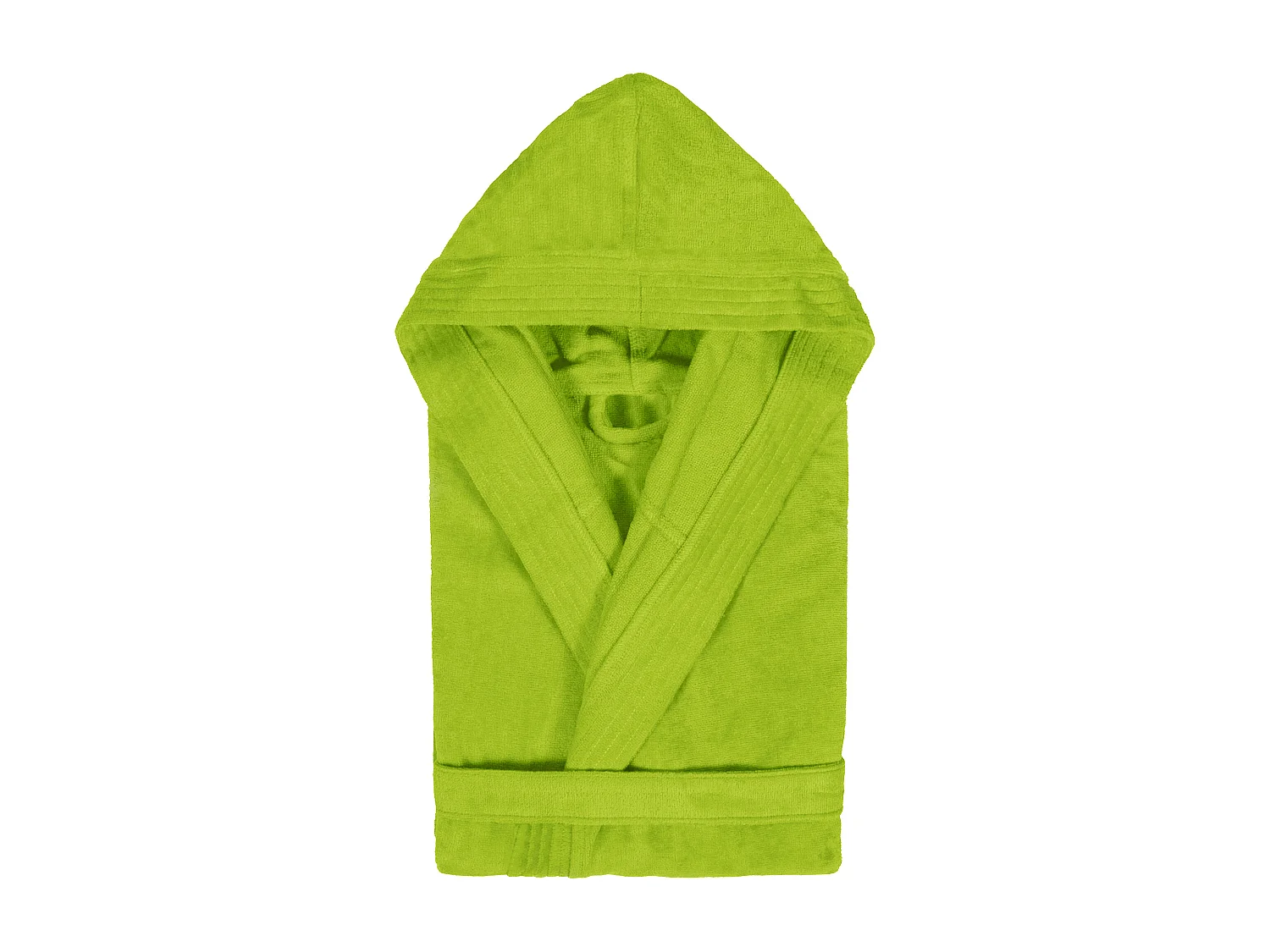 Peignoir à capuche enfant COOL coton 8 ANS velours vert Pistache