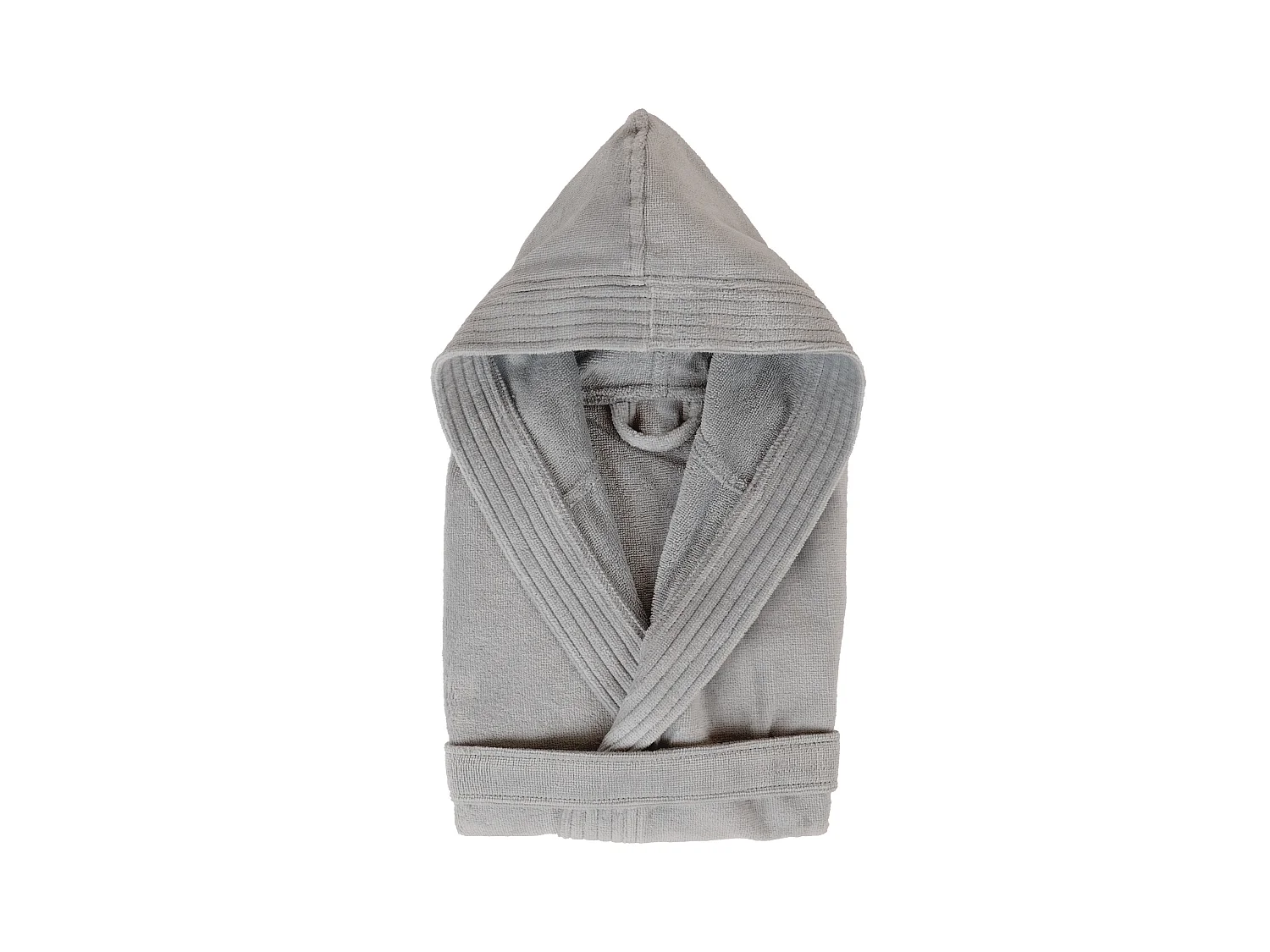 Peignoir à capuche enfant COOL coton 8 ANS velours gris Argent