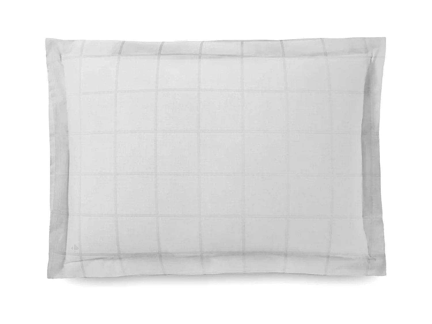 Taie d'oreiller 50x70 cm satin CONCERTO carreaux blanc Neige
