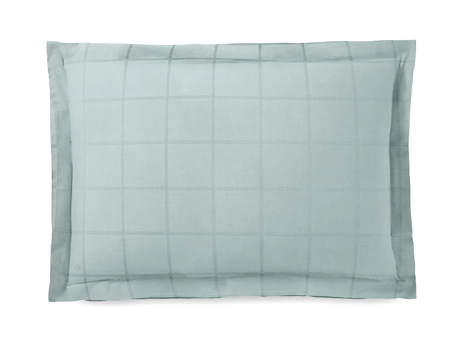 Taie d'oreiller 50x70 cm satin CONCERTO carreaux vert Lichen