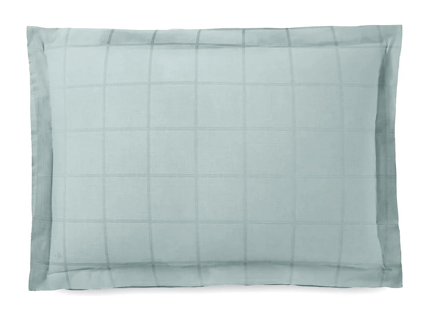 Taie d'oreiller 50x70 cm satin CONCERTO carreaux vert Lichen