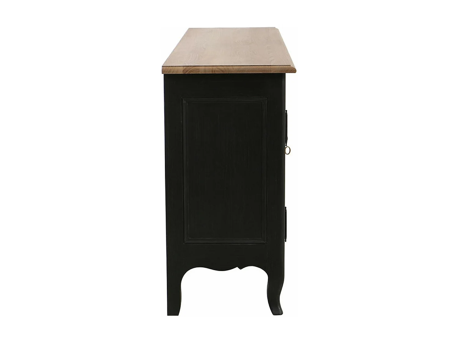 Buffet bas 4 portes 1 tiroir Bois Noir - Manoir Interior's