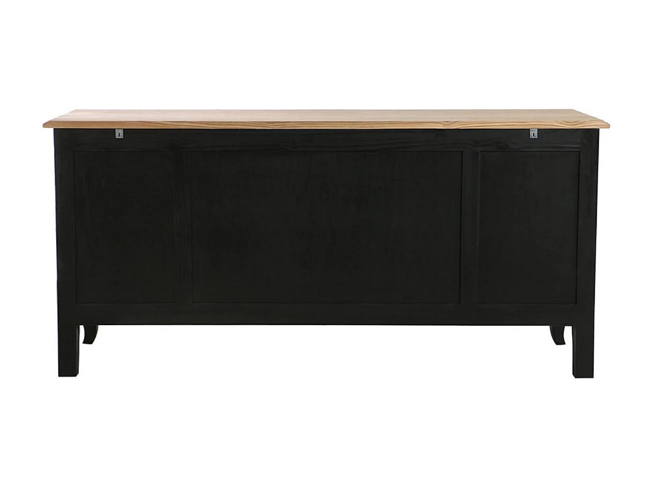 Buffet bas 4 portes 1 tiroir Bois Noir - Manoir Interior's