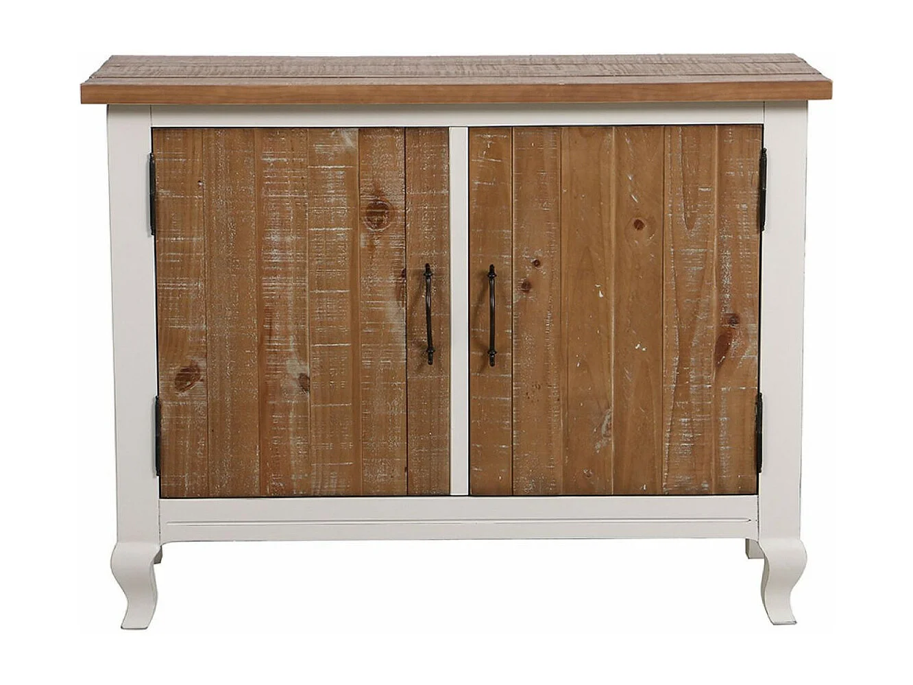 Buffet bas 2 portes Bois Blanc - Provence Interior's