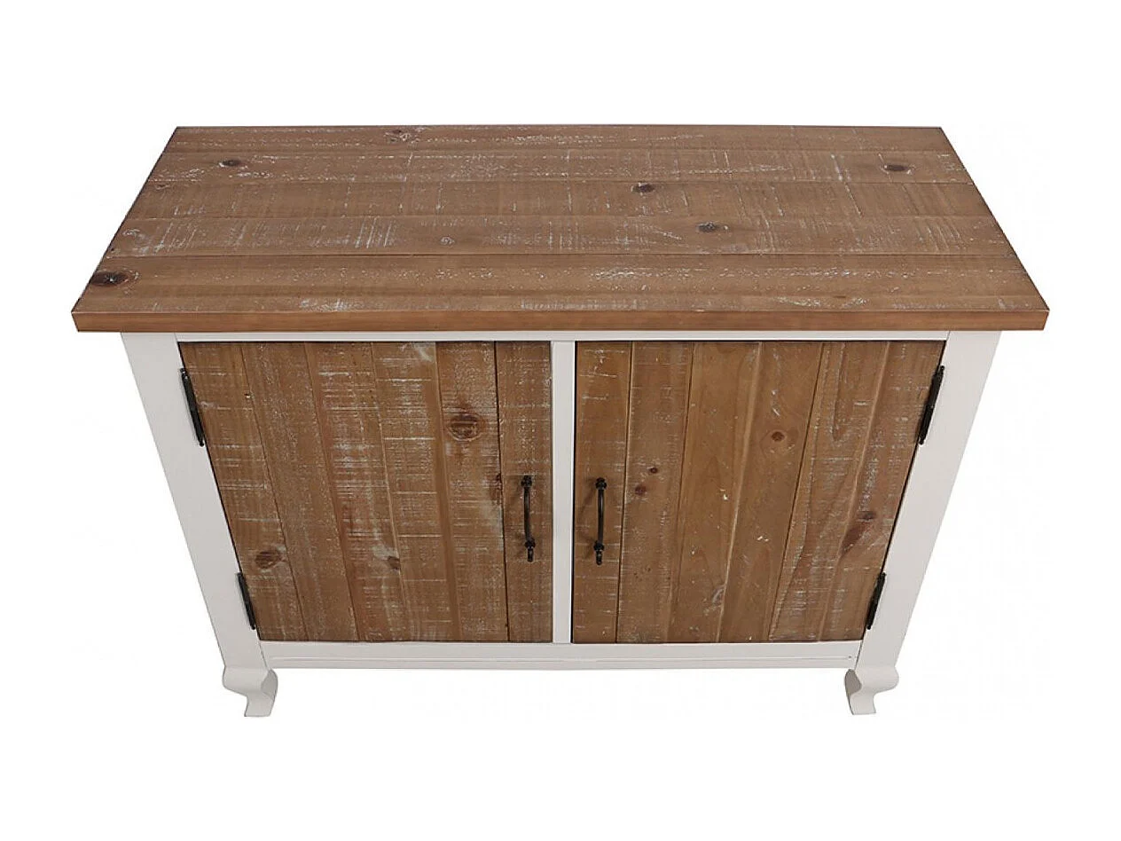 Buffet bas 2 portes Bois Blanc - Provence Interior's