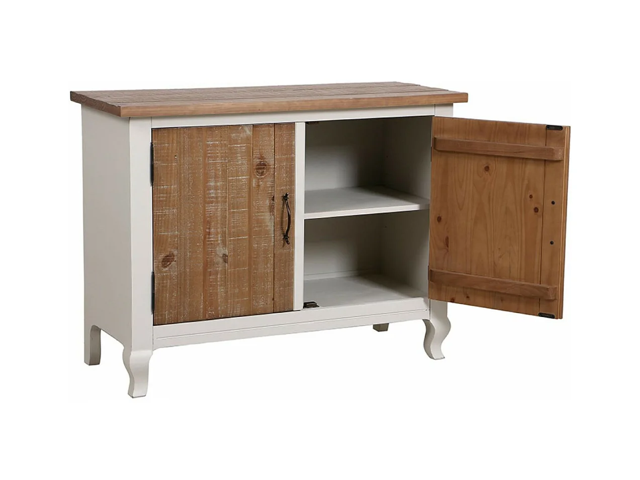 Buffet bas 2 portes Bois Blanc - Provence Interior's