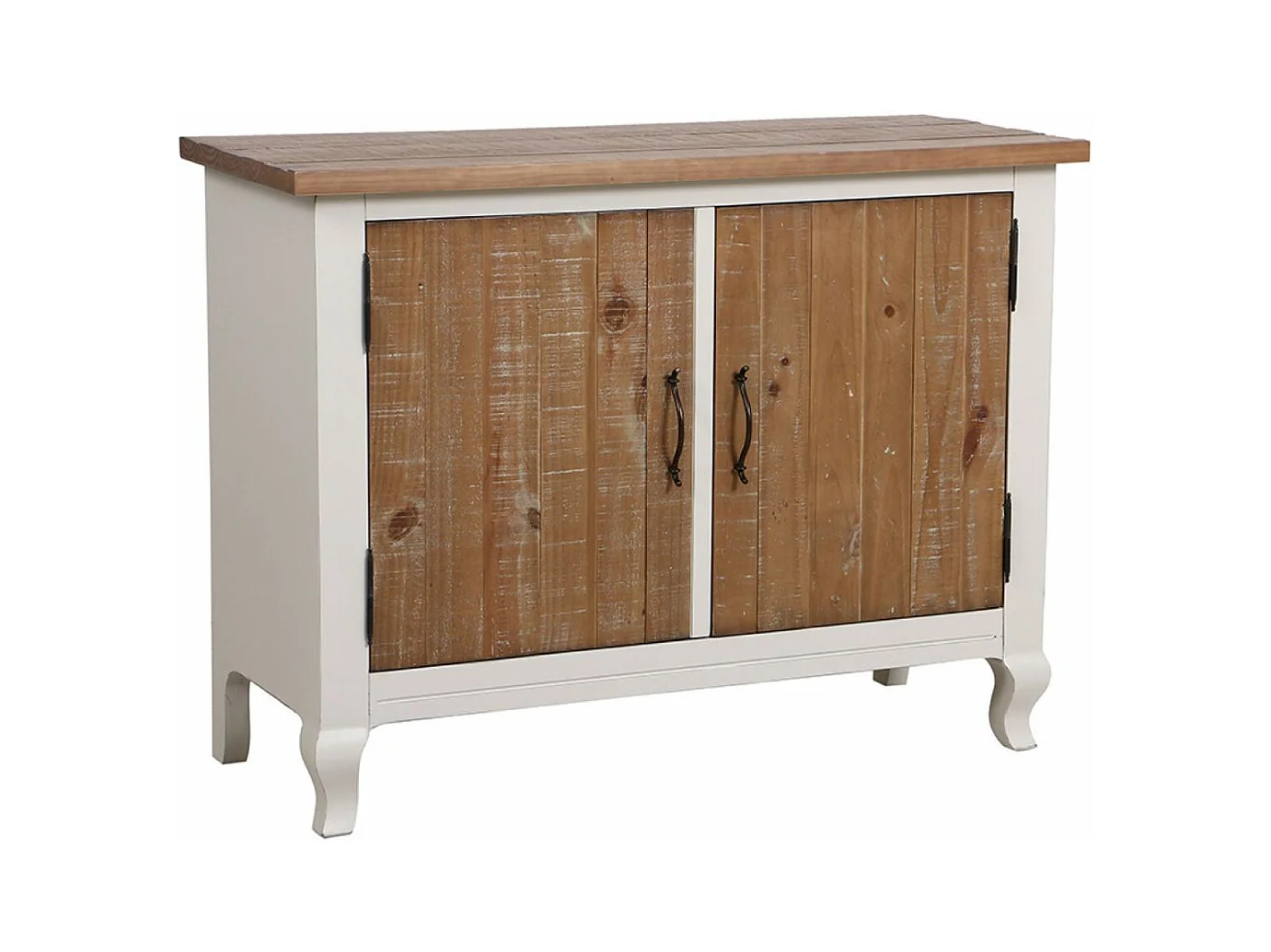 Buffet bas 2 portes Bois Blanc - Provence Interior's