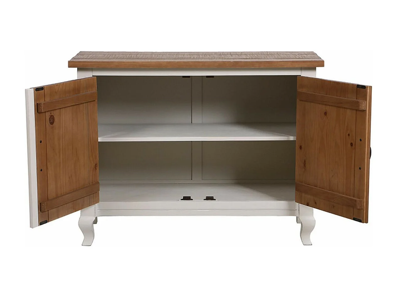 Buffet bas 2 portes Bois Blanc - Provence Interior's