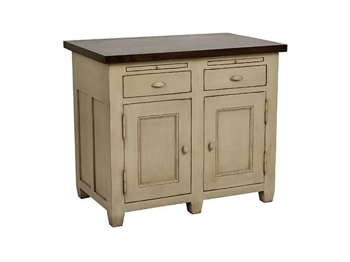 Buffet bas 2 portes 2 tiroirs Bois Beige - Brocante Interior's