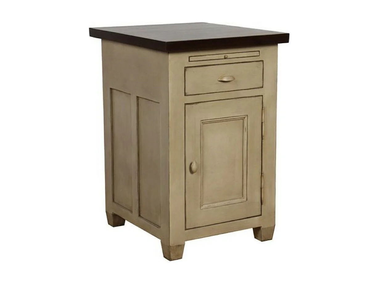Buffet bas 1 porte 1 tiroir Bois Beige - Brocante Interior's