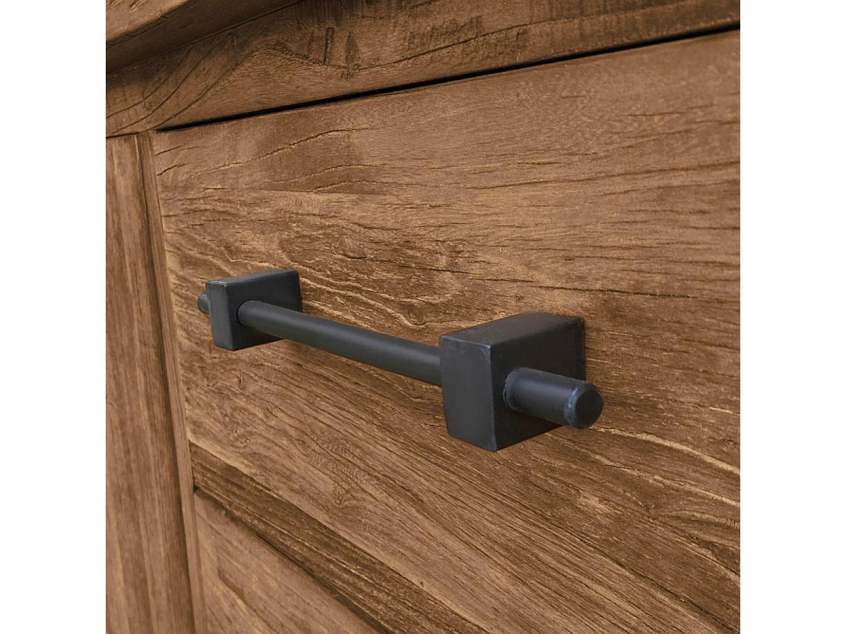 Buffet bas 2 portes 3 tiroirs Bois Marron - Transition Interior's