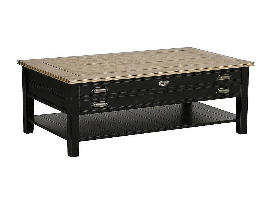 Table basse rectangulaire Bois Noir - Magellan Interior's