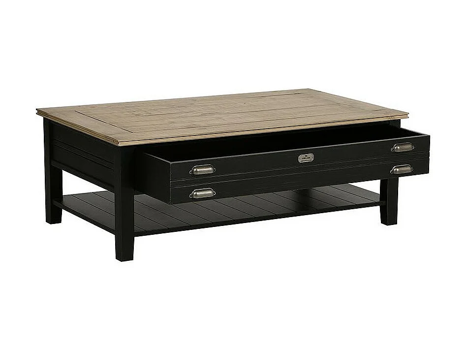 Table basse rectangulaire Bois Noir - Magellan Interior's