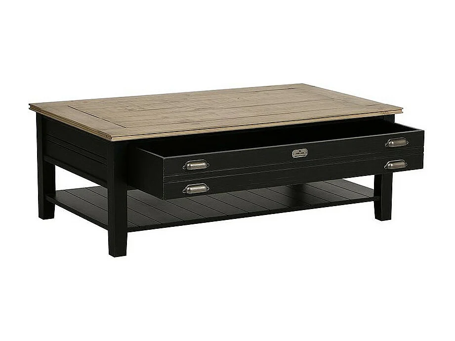 Table basse rectangulaire Bois Noir - Magellan Interior's