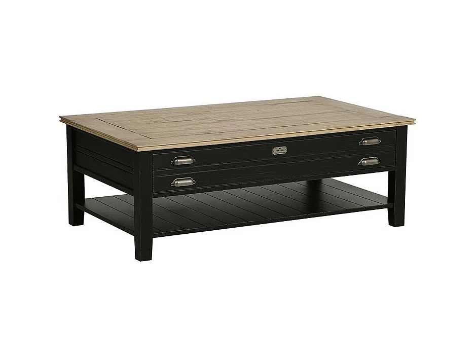 Table basse rectangulaire Bois Noir - Magellan Interior's