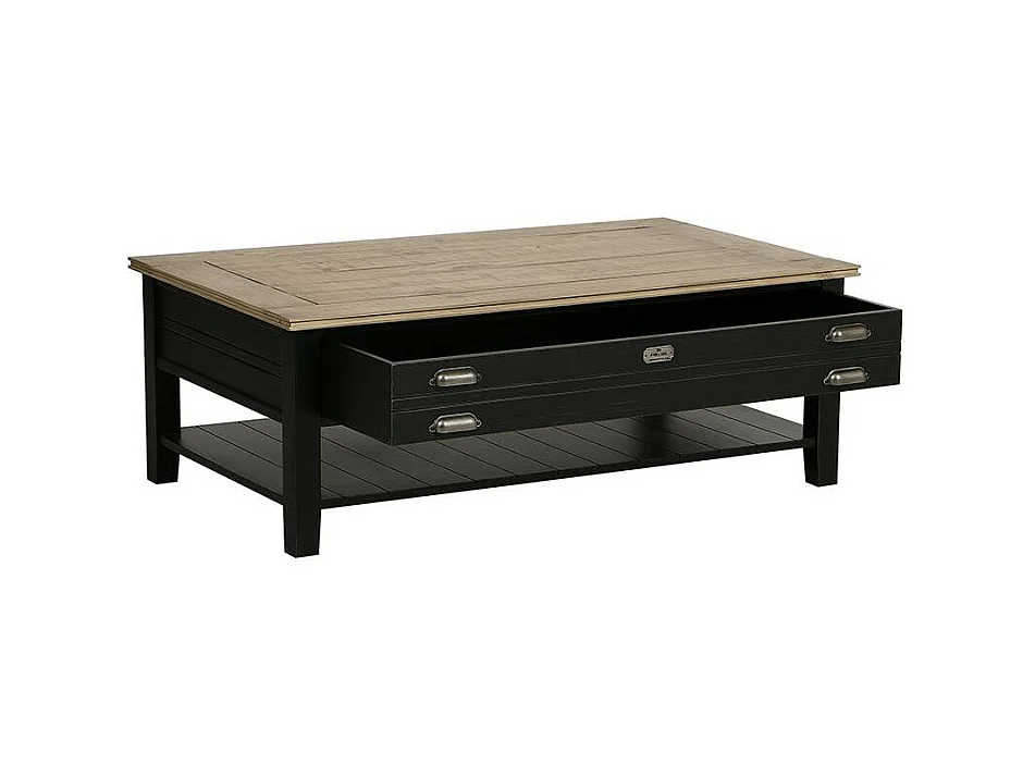 Table basse rectangulaire Bois Noir - Magellan Interior's