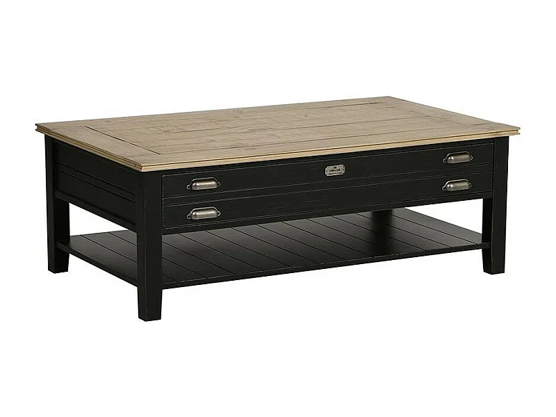Table basse rectangulaire Bois Noir - Magellan Interior's