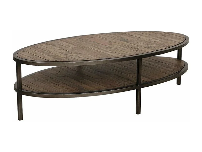 Table basse ovale Bois Marron - Empreintes Interior's
