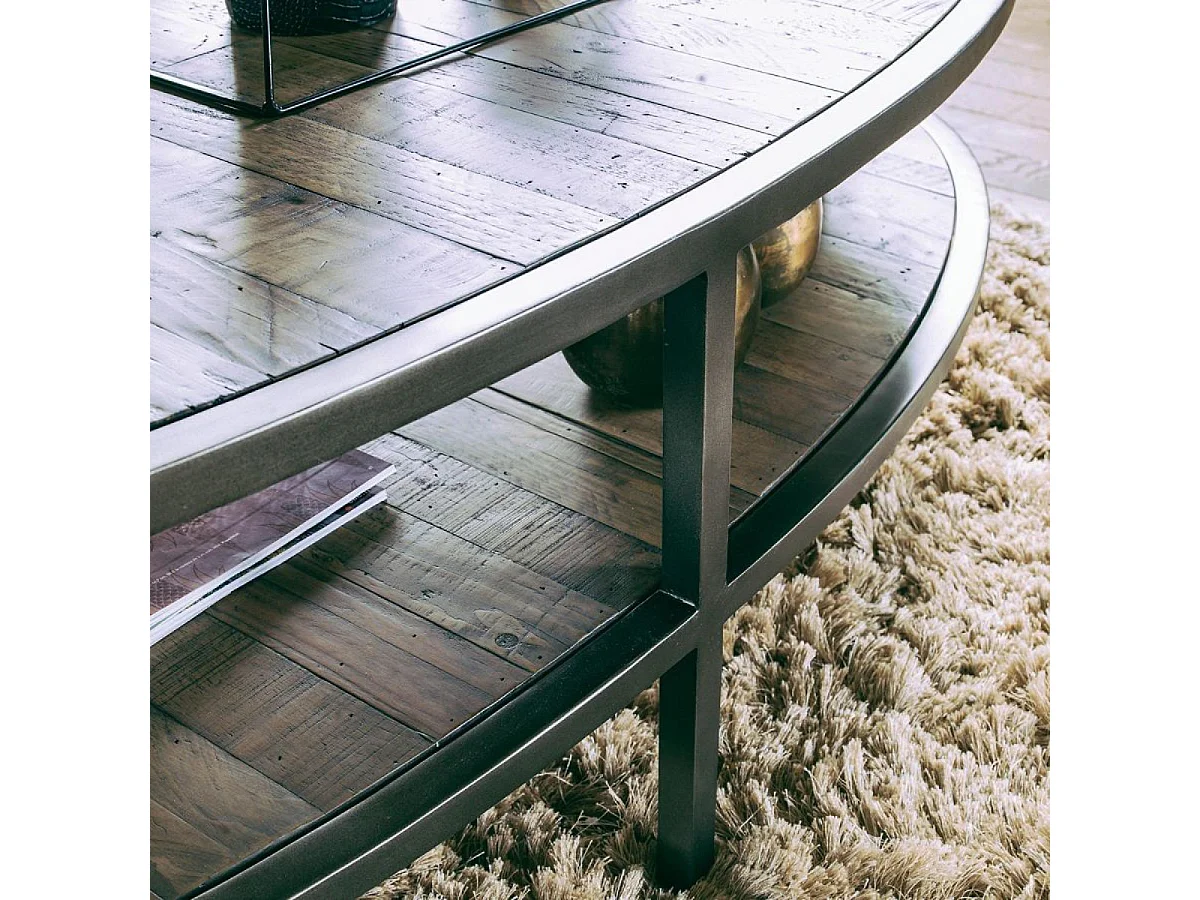 Table basse ovale Bois Marron - Empreintes Interior's