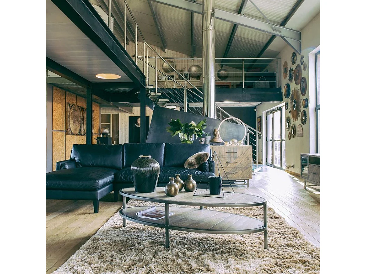 Table basse ovale MDF Marron - Empreintes Interior's