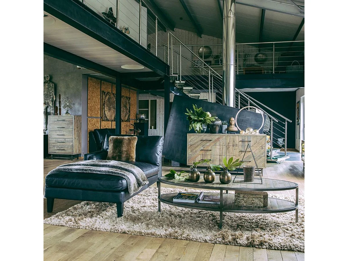 Table basse ovale MDF Marron - Empreintes Interior's