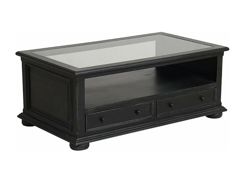 Table basse rectangulaire MDF Noir - Harmonie Interior's