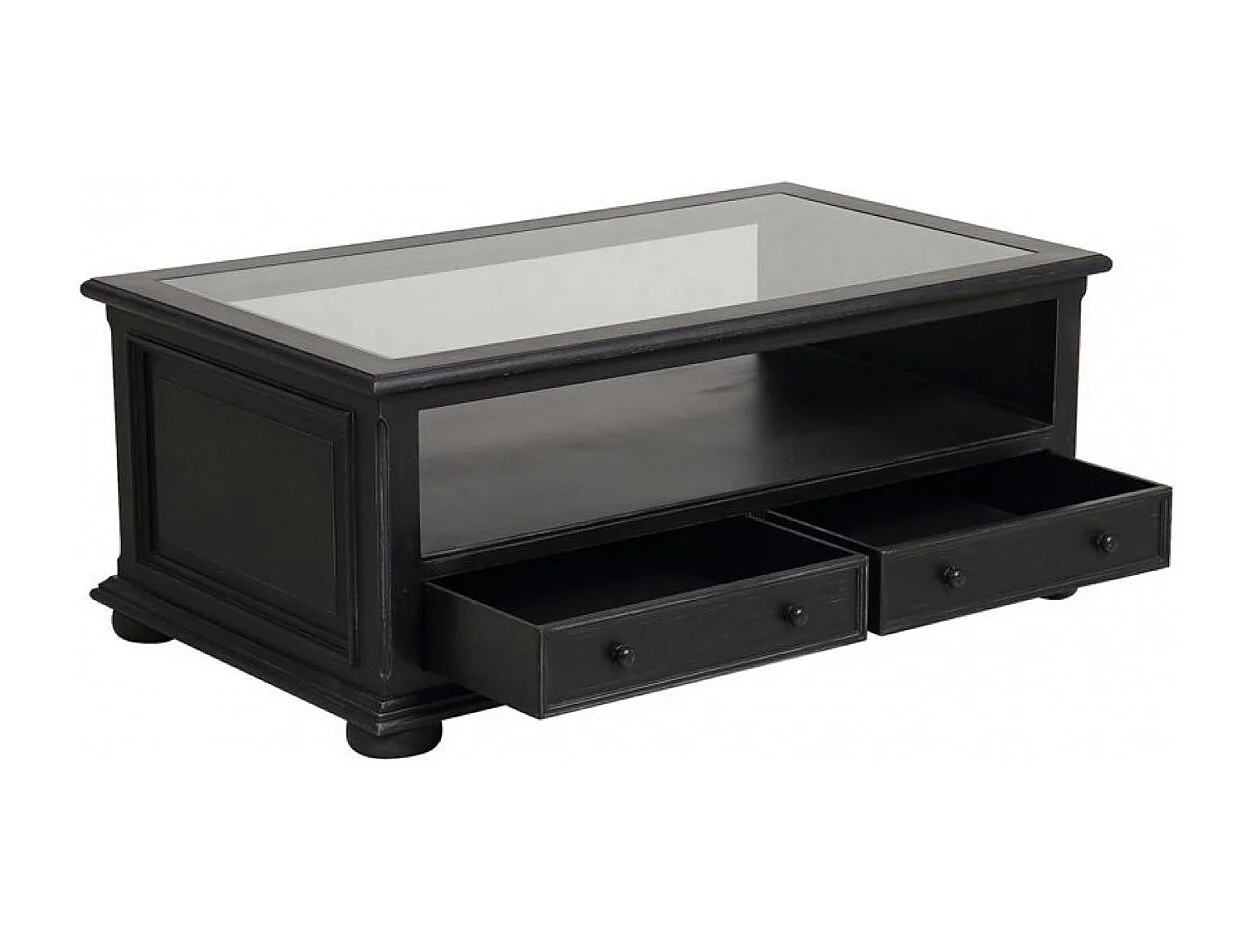 Table basse rectangulaire MDF Noir - Harmonie Interior's