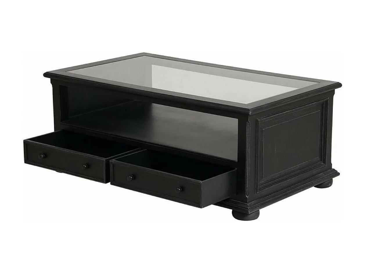Table basse rectangulaire MDF Noir - Harmonie Interior's