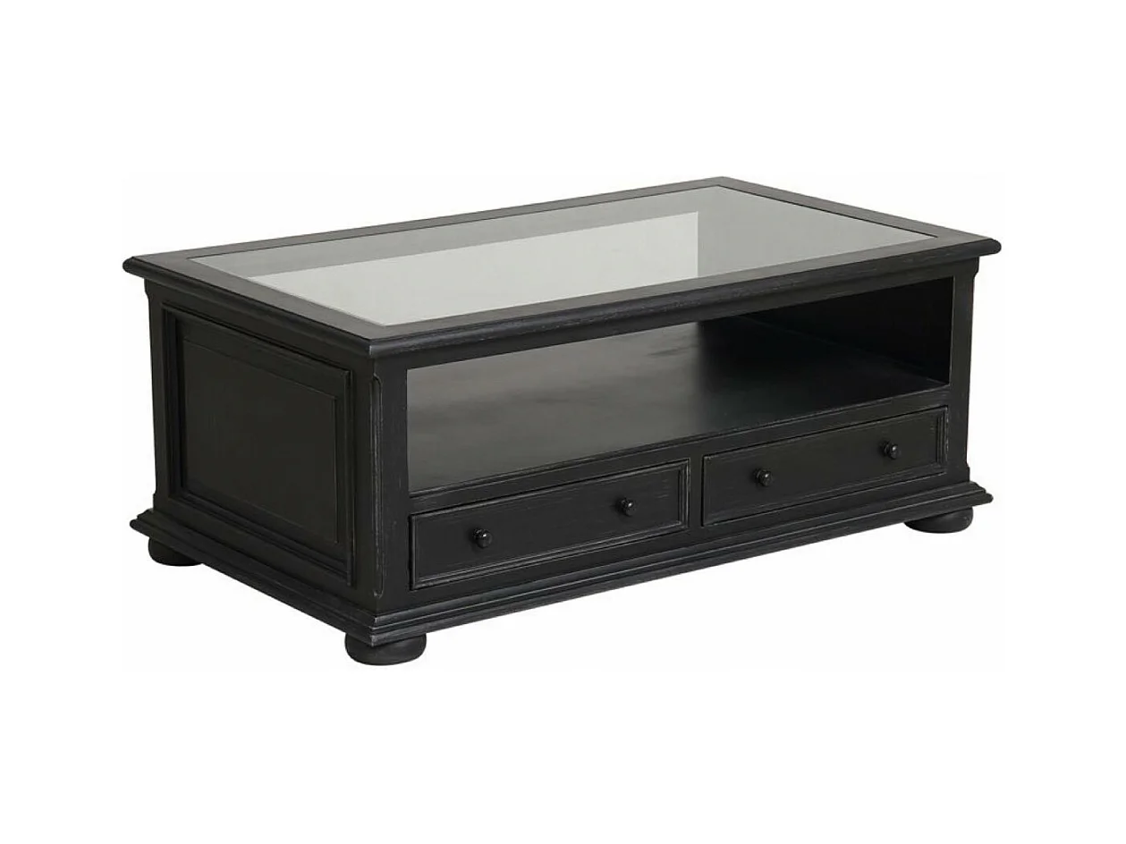 Table basse rectangulaire MDF Noir - Harmonie Interior's