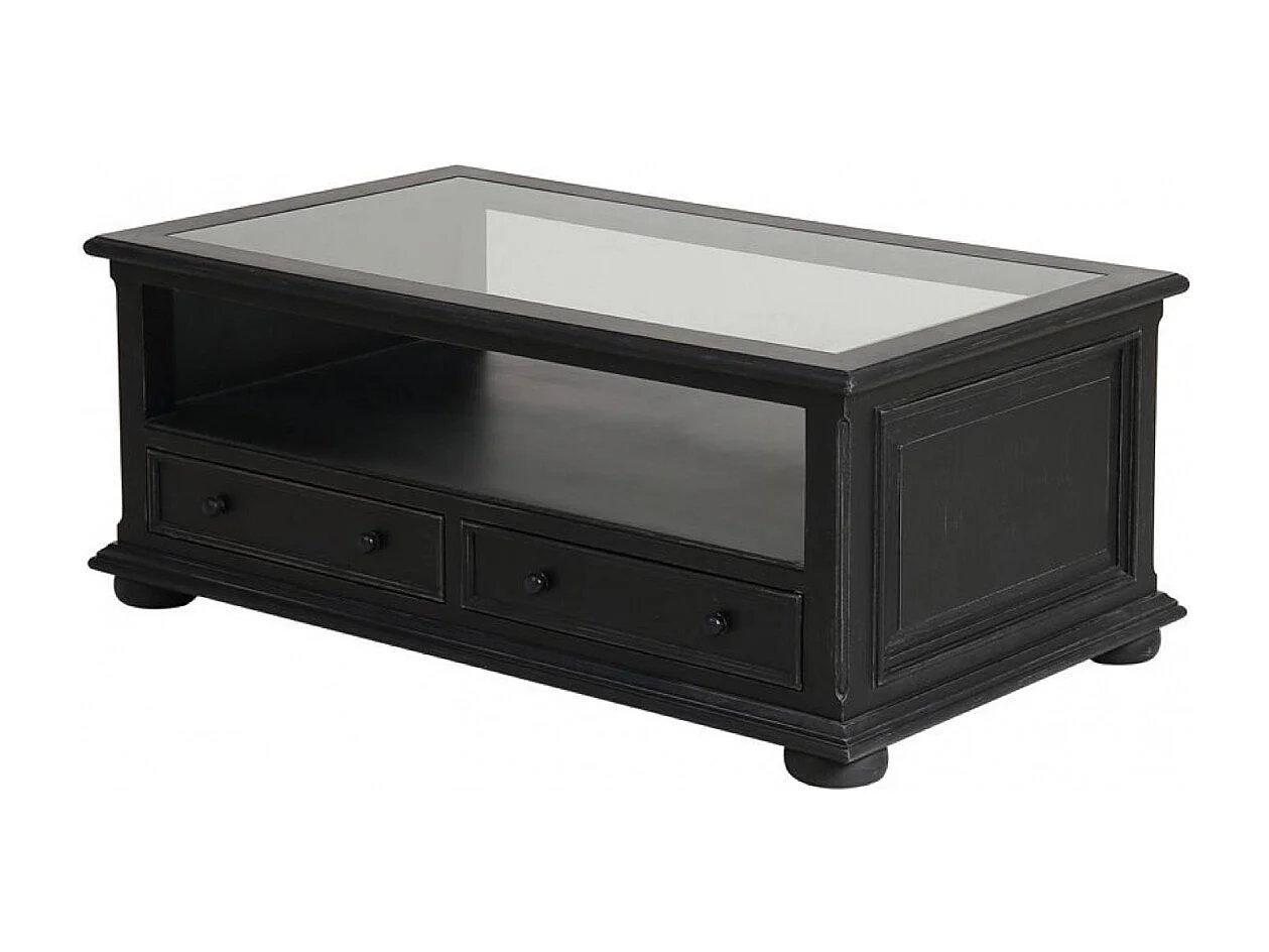 Table basse rectangulaire MDF Noir - Harmonie Interior's