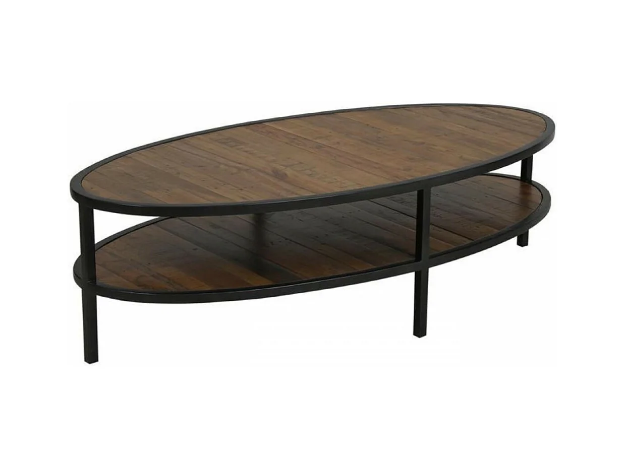 Table basse ovale Bois Marron - Empreintes Interior's