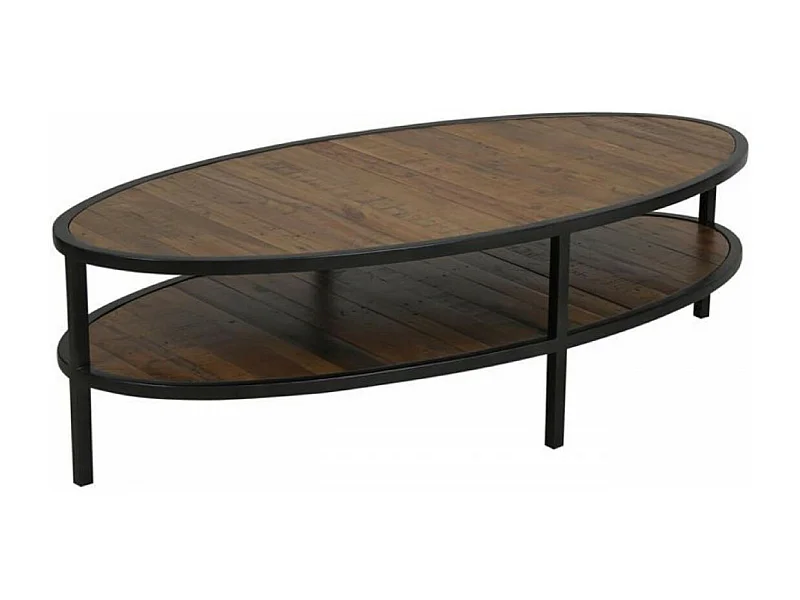 Table basse ovale MDF Marron - Empreintes Interior's