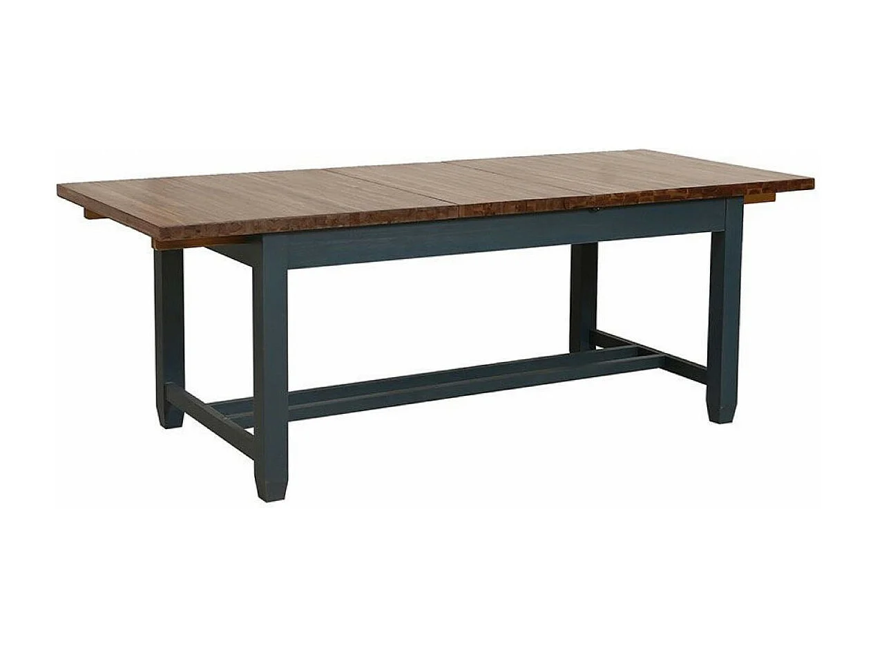 Table rectangulaire extensible Bois Bleu - Brocante Interior's