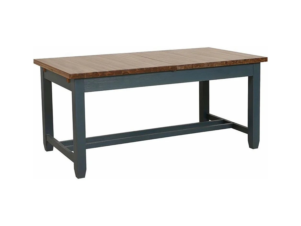 Table rectangulaire extensible Bois Bleu - Brocante Interior's