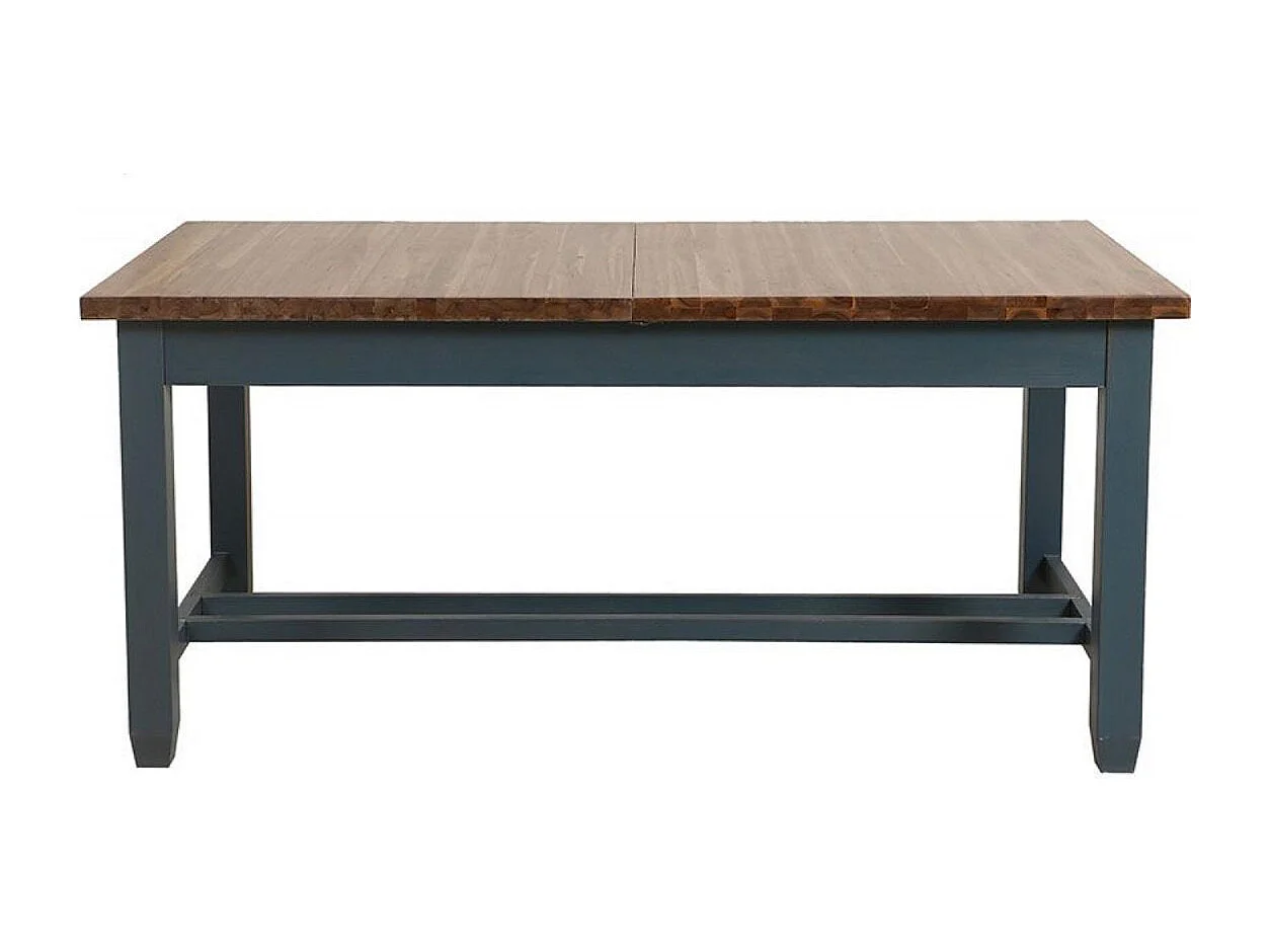 Table rectangulaire extensible Bois Bleu - Brocante Interior's