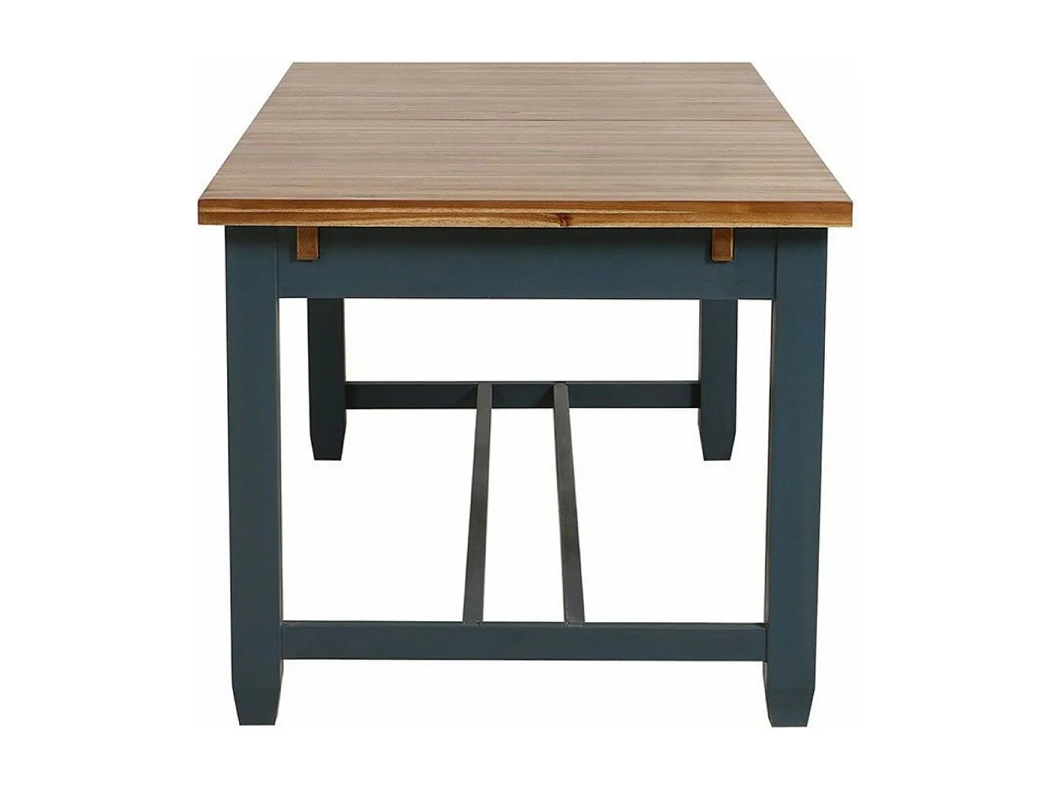 Table rectangulaire extensible Bois Bleu - Brocante Interior's