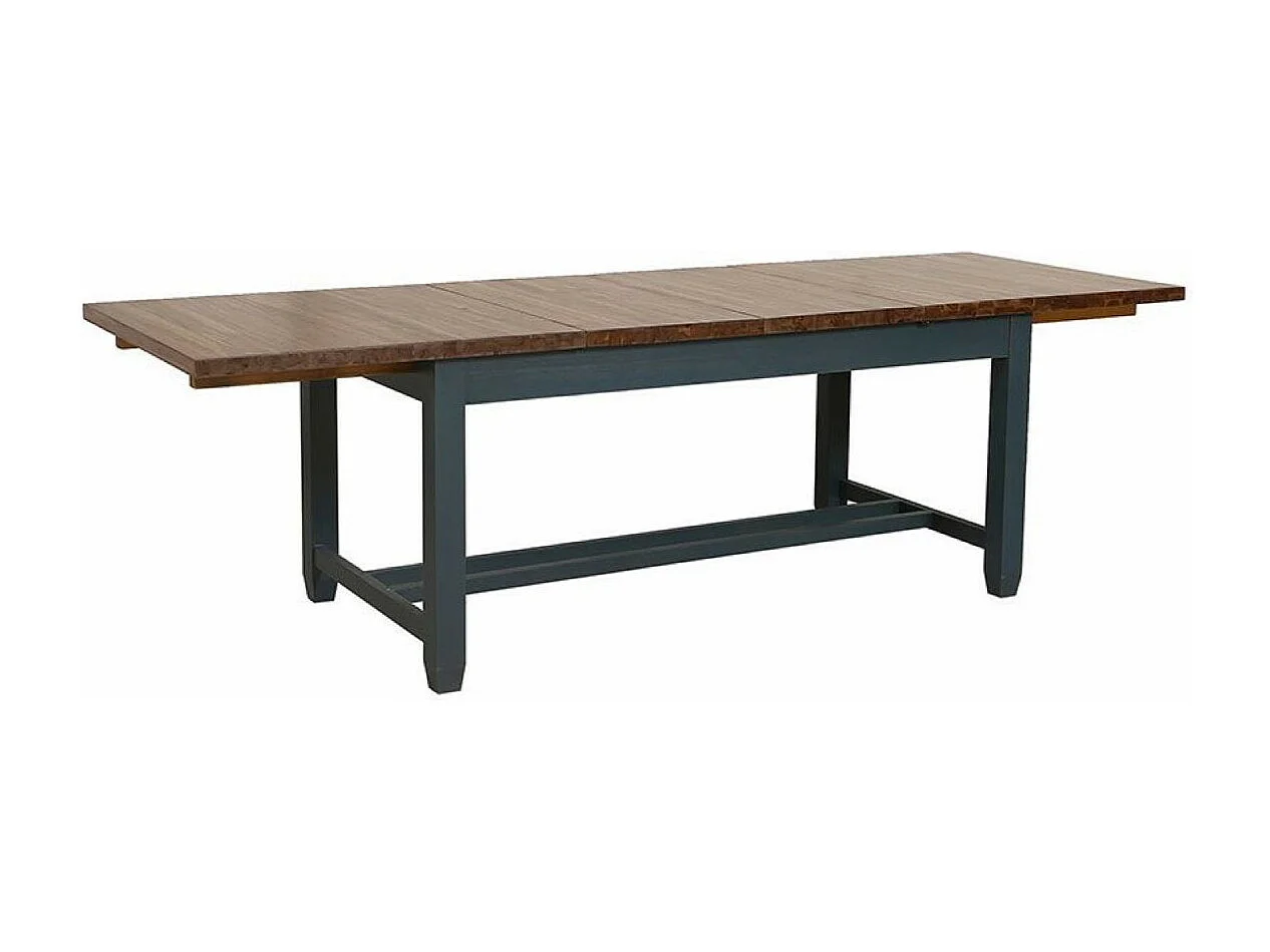 Table rectangulaire extensible Bois Bleu - Brocante Interior's