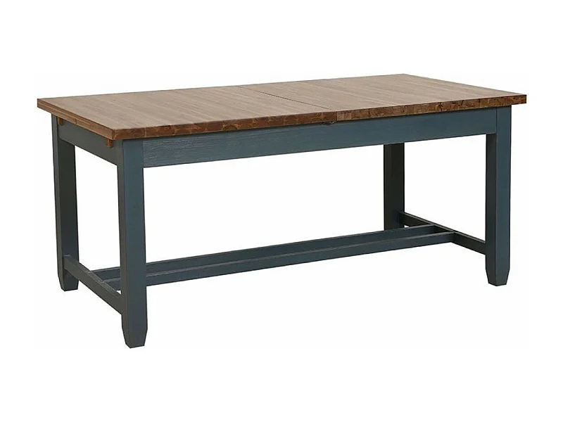 Table rectangulaire extensible Bois Bleu - Brocante Interior's