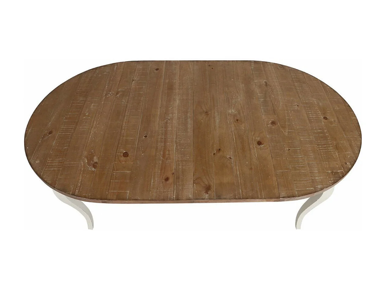 Table ronde extensible Bois Blanc - Provence Interior's
