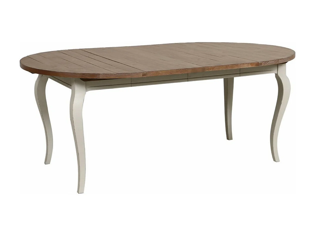 Table ronde extensible Bois Blanc - Provence Interior's
