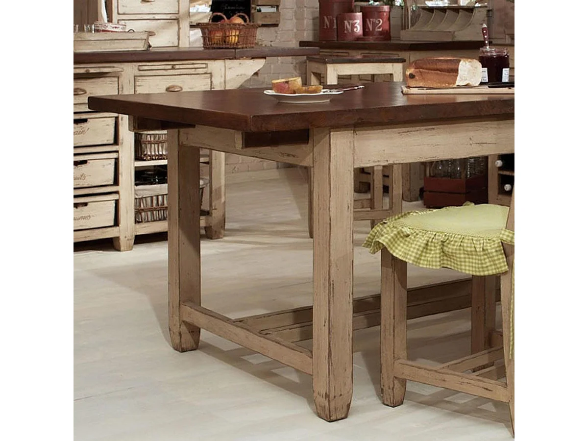 Table rectangulaire extensible Bois Beige - Brocante Interior's