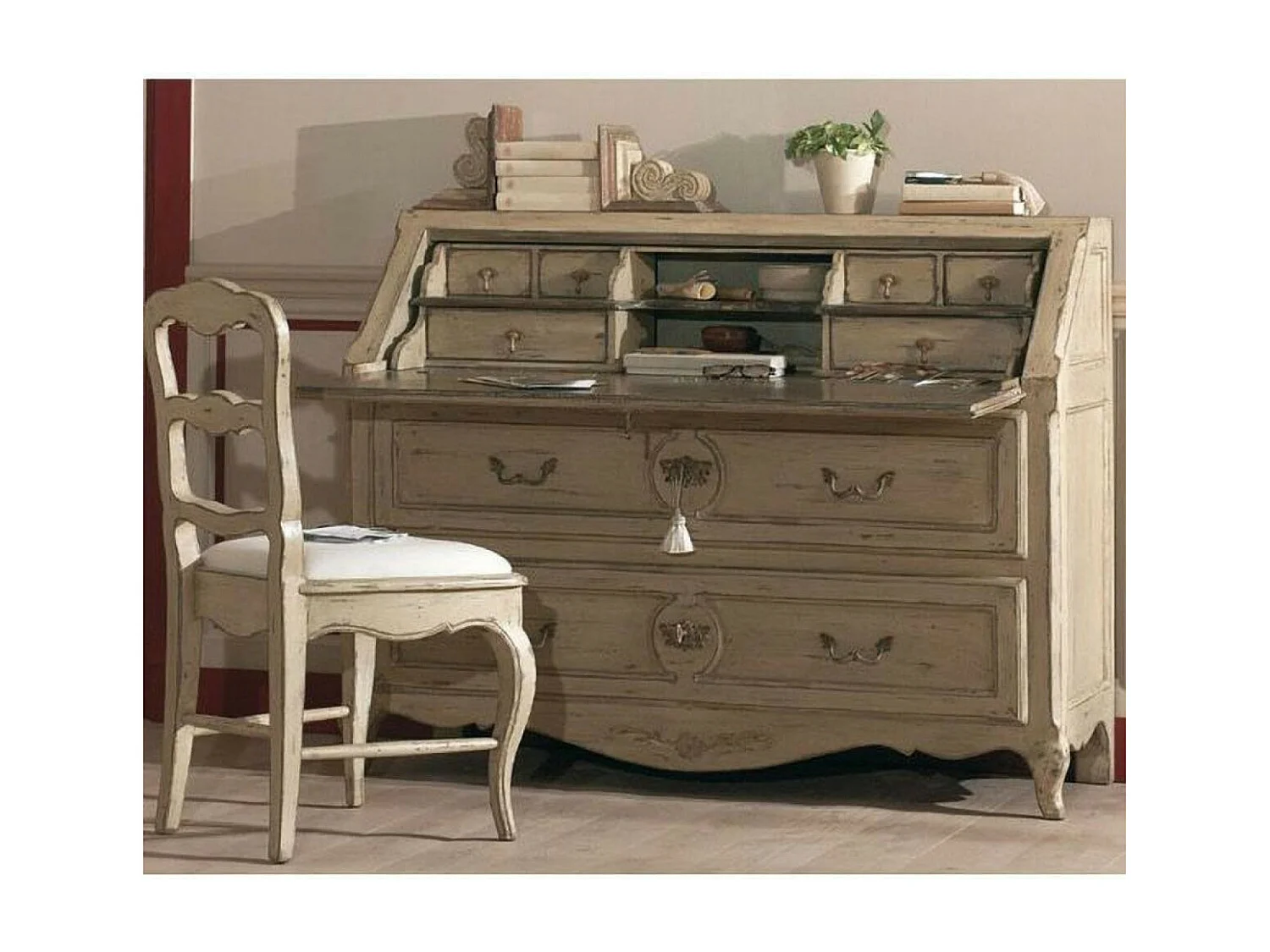 Commode scriban Bois Beige - Château Interior's